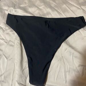 Black, high waisted, high hips, thong, Brazilian cheeky, sexy bikini bottoms